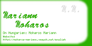 mariann moharos business card